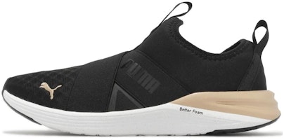 (Women) Puma Better Foam Prowl Slip-On 'Black Gold' 378754-01 (Women) Puma Better Foam Prowl Slip-On 'Black Gold' 378754-01
