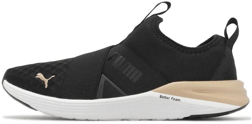 (Women) Puma Better Foam Prowl Slip-On 'Black Gold' 378754-01 Buy (Women) Puma Better Foam Prowl Slip-On 'Black Gold' 378754-01