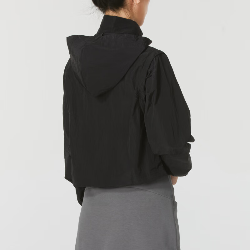 Sizing (W) 푸마 블랙 후드 캐주얼 통기성 긴팔 자켓 628979-01