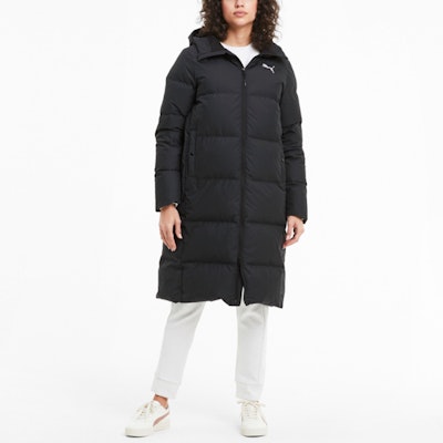 (Women) Puma Black Logo Print Zip-Up Hooded Down Jacket 585107-01 Shop (Women) Puma Black Logo Print Zip-Up Hooded Down Jacket 585107-01