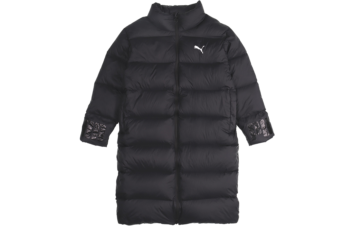 Order (W) Puma Chaqueta Acolchada Negra Invierno con Logo y Largo Medio 581615-01