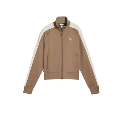 (Women) Puma Brown Colorblock Stand Collar Casual Long-Sleeve Jacket 631965-93
