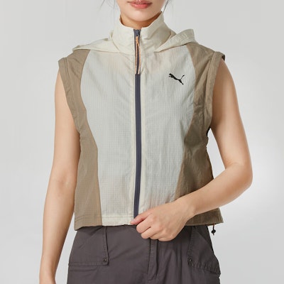 (W) 푸마 브라운 투웨이 컬러블록 후드 캐주얼 자켓 628979-87 Purchase (W) 푸마 브라운 투웨이 컬러블록 후드 캐주얼 자켓 628979-87