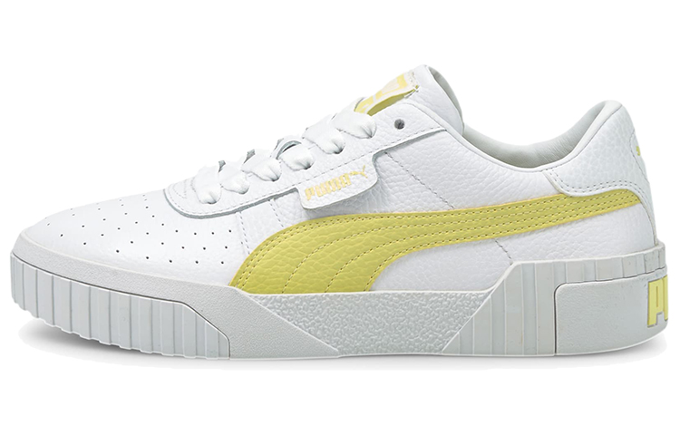 Buy (W) プーマ Cali カジュアルスニーカー 白/黄 369155-32