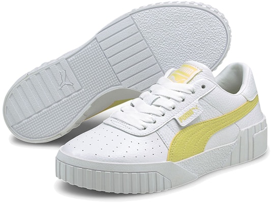 (W) プーマ Cali カジュアルスニーカー 白/黄 369155-32 Purchase (W) プーマ Cali カジュアルスニーカー 白/黄 369155-32