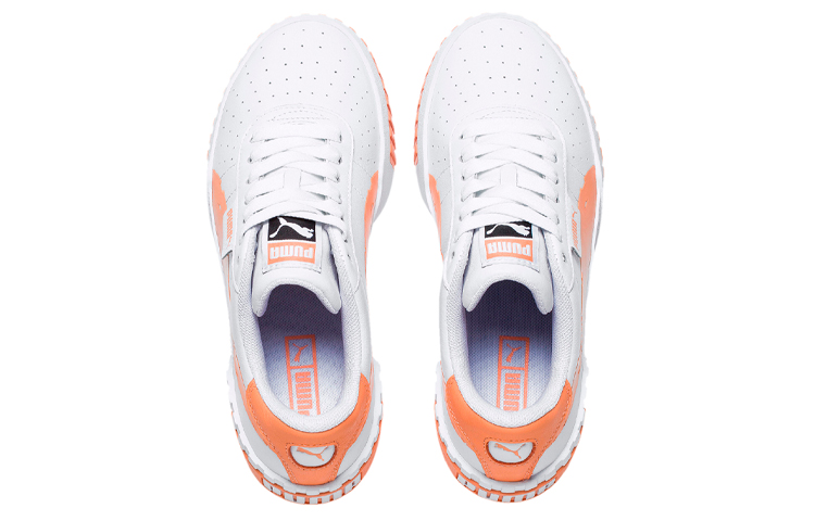Lookbook (W) 푸마 캘리 브러쉬드 보드화 (화이트/오렌지) 373896-03
