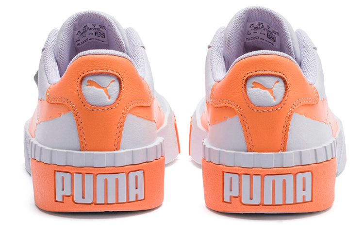 Shop (W) 푸마 캘리 브러쉬드 보드화 (화이트/오렌지) 373896-03