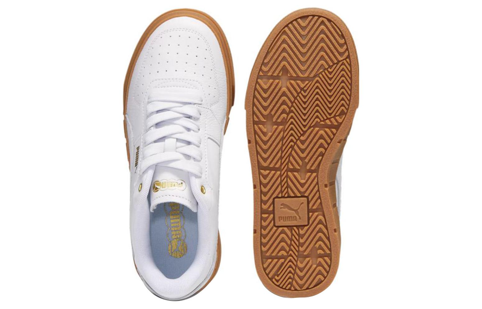 Shop (W) 푸마 칼리 코트 레더 '화이트 골드 검' (Puma 칼리 코트 '화이트 골드') 393802-09