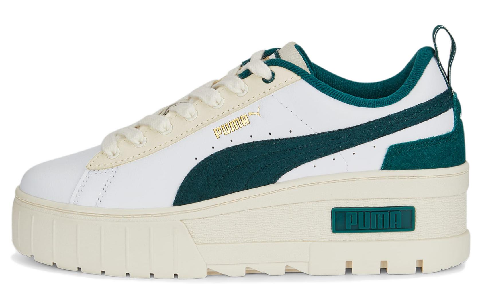 Buy PUMA Cali Dream Ivy League 厚底 防滑耐磨 低幫 板鞋 女款 白綠