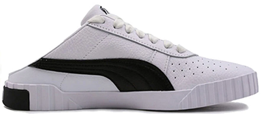 Women Puma Cali Lo Slip On Mule Black White 370484 05