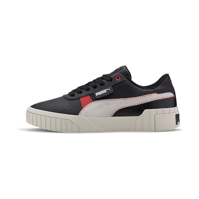 (W) Puma Cali Retro Casual Sneakers Black/Red