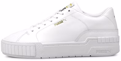 (Women) Puma Cali Sports Clean Leisure Board Shoes White 375407-01 (Women) Puma Cali Sports Clean Leisure Board Shoes White 375407-01