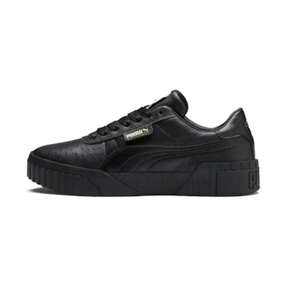 (W) Puma Cali Thick Sole Low Tops Casual Skateboarding Shoes Black