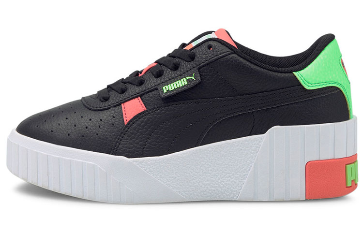 (Women) Puma Cali Wedge 'Black Green Red' 373438-07
