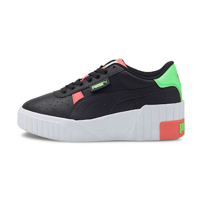(W) Puma Cali Wedge 'Black Green Red'