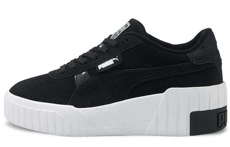(Women) Puma Cali Wedge 'Black White' 375048-01