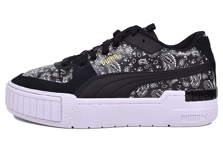 (Women) Puma Cali Wedge 'Black White' 382351-01