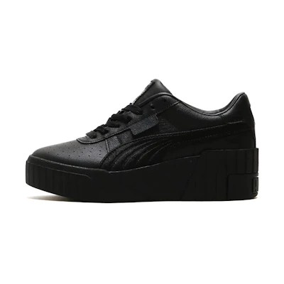 (W) Puma Cali Wedge 'Embroidery Black Low Top Retro'