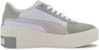 (W) Puma Cali Wedge Tapak Tebal Kasut Putih/Hijau/Merah Jambu 374107-02
