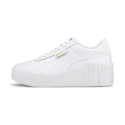 (W) Puma Cali Wedge 'Triple White'