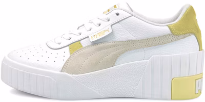(Women) Puma Cali Wedge 'White Grey Yellow' 373906-05 (Women) Puma Cali Wedge 'White Grey Yellow' 373906-05