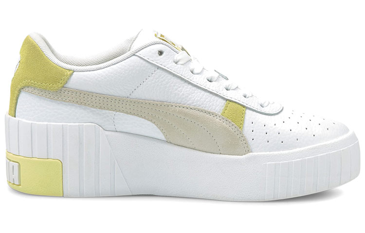 Order (W) 푸마 칼리 웨지 화이트 그레이 옐로우 (Puma Cali Wedge 화이트/그레이/옐로우) 373906-05