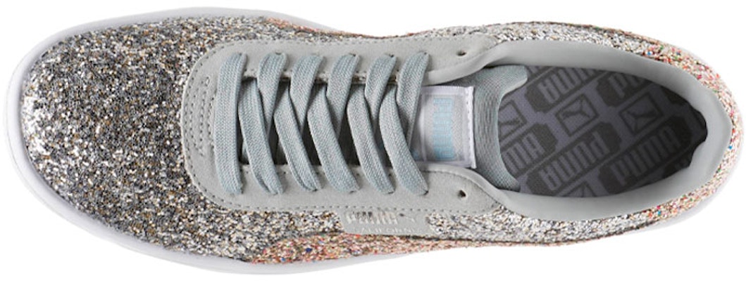 Puma California Glitz 潮流百搭 低筒運動跑步鞋 女款 銀 Shop Puma California Glitz 潮流百搭 低筒運動跑步鞋 女款 銀