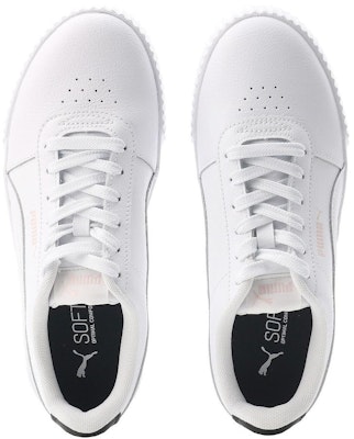 PUMA Carina 舒適搭配 輕便耐磨 低筒 板鞋 女款 白色 Lookbook PUMA Carina 舒適搭配 輕便耐磨 低筒 板鞋 女款 白色