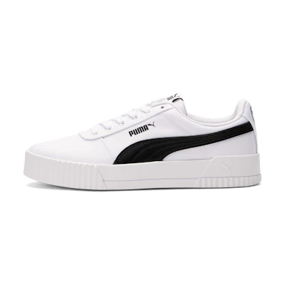(W) Puma Carina Canvas Leisure Board Shoes White/Black