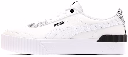 (Women) Puma Carina Lift Casual Shoes For White/Black 382504-01 (Women) Puma Carina Lift Casual Shoes For White/Black 382504-01