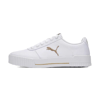 (W) Puma Carina Summer Cat Leisure Board Shoes White/Golden