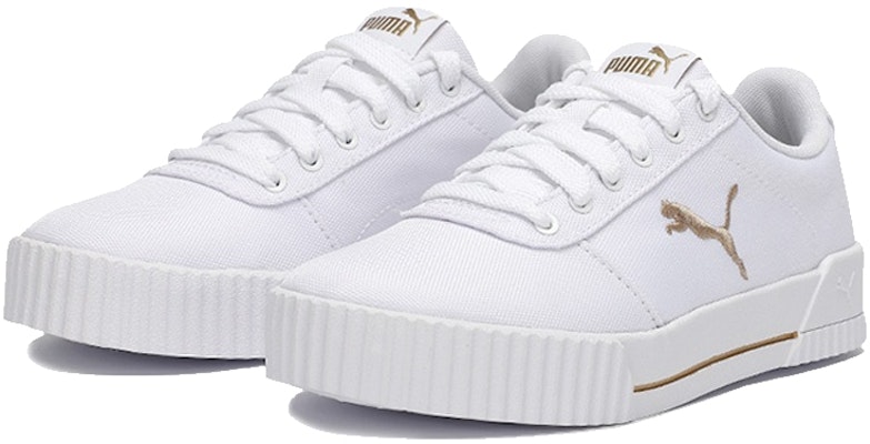 (W) Puma Carina Summer Cat Sepatu Board Leisure Putih/Emas 373997-12 Lookbook (W) Puma Carina Summer Cat Sepatu Board Leisure Putih/Emas 373997-12