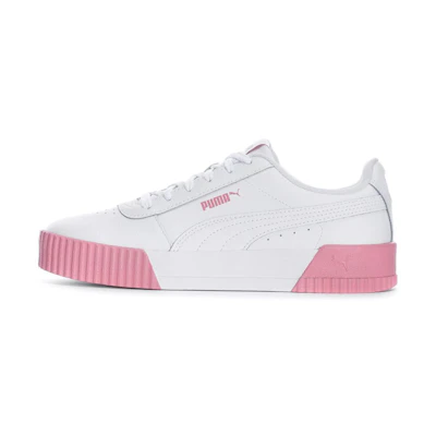 (W) Puma Carina Leather 'White Pink'