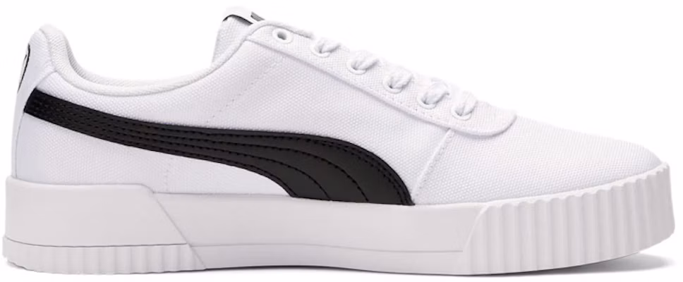 (Women) Puma Carina Canvas Leisure Board Shoes White/Black 368669-01 Order (Women) Puma Carina Canvas Leisure Board Shoes White/Black 368669-01
