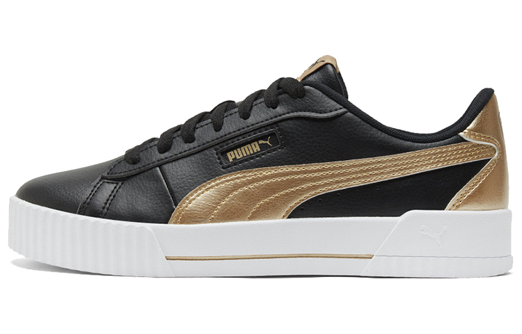 (Women) Puma Carina Crew Metallic 'Black White Gold' 368879-02