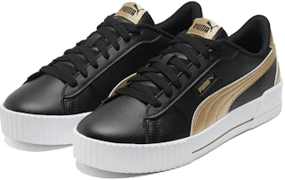 Lookbook (Women) Puma Carina Crew Metallic 'Black White Gold' 368879-02