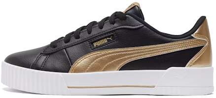 (Women) Puma Carina Crew Metallic 'Black White Gold' 368879-02 (Women) Puma Carina Crew Metallic 'Black White Gold' 368879-02