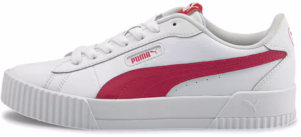 (Women) Puma Carina Crew White/Red 374903-04 (Women) Puma Carina Crew White/Red 374903-04
