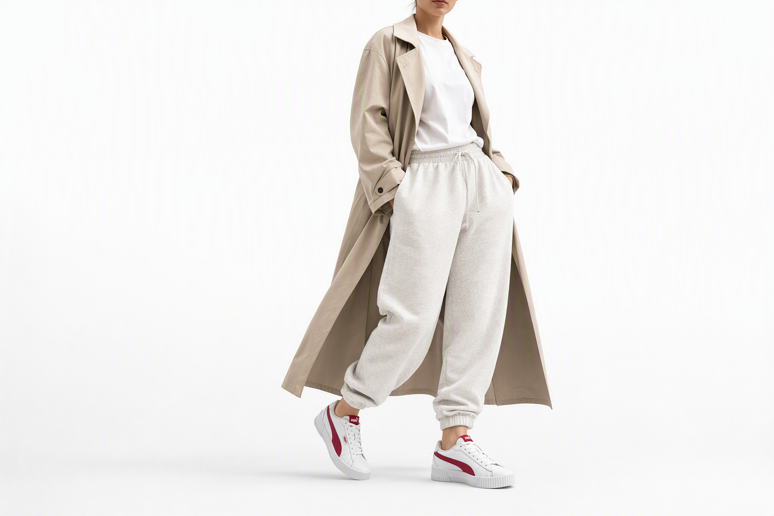 Order (Women) Puma Carina Crew White/Red 374903-04