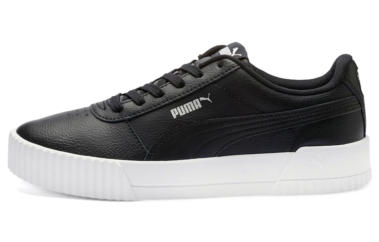 (Women) Puma Carina Leather 'Black White' 370325-01