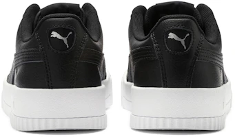 Shop (Women) Puma Carina Leather 'Black White' 370325-01