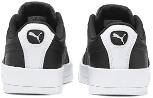 Shop (Women) Puma Carina Leather 'Black White' 370325-22