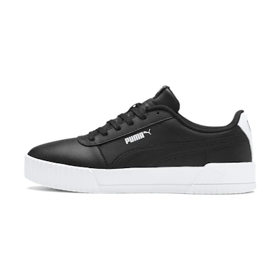(W) Puma Carina Leather 'Black White'