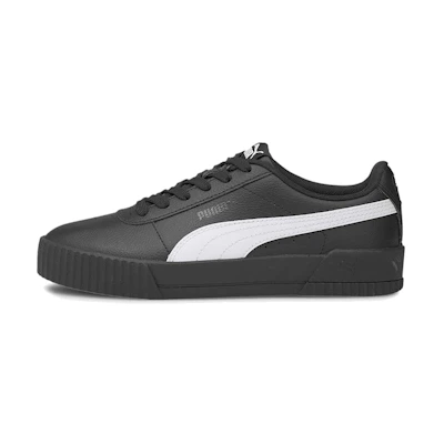 (W) Puma Carina Leather 'Black And White'