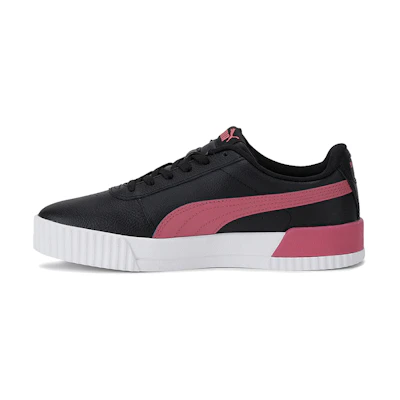 (W) Puma Carina Leather 'Black White Pink'