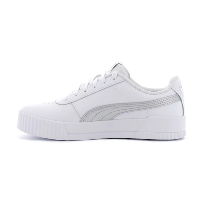 (W) Puma Carina Leather 'White Grey'