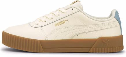 (Women) Puma Carina Leather 'Retro Low-Top Beige and Blue' 370325-44 (Women) Puma Carina Leather 'Retro Low-Top Beige and Blue' 370325-44