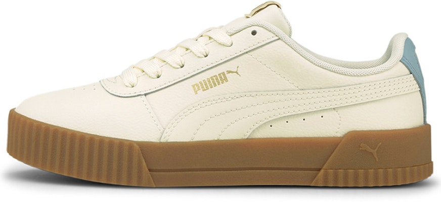 (Women) Puma Carina Leather 'Retro Low-Top Beige and Blue' 370325-44 Buy (Women) Puma Carina Leather 'Retro Low-Top Beige and Blue' 370325-44