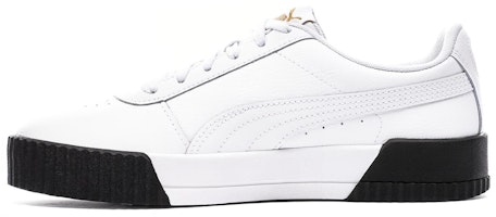 (Women) Puma Carina Leather 'White Black' 370325-15 (Women) Puma Carina Leather 'White Black' 370325-15
