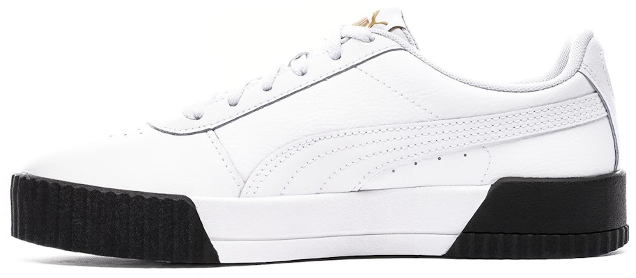 (Women) Puma Carina Leather 'White Black' 370325-15 Buy (Women) Puma Carina Leather 'White Black' 370325-15